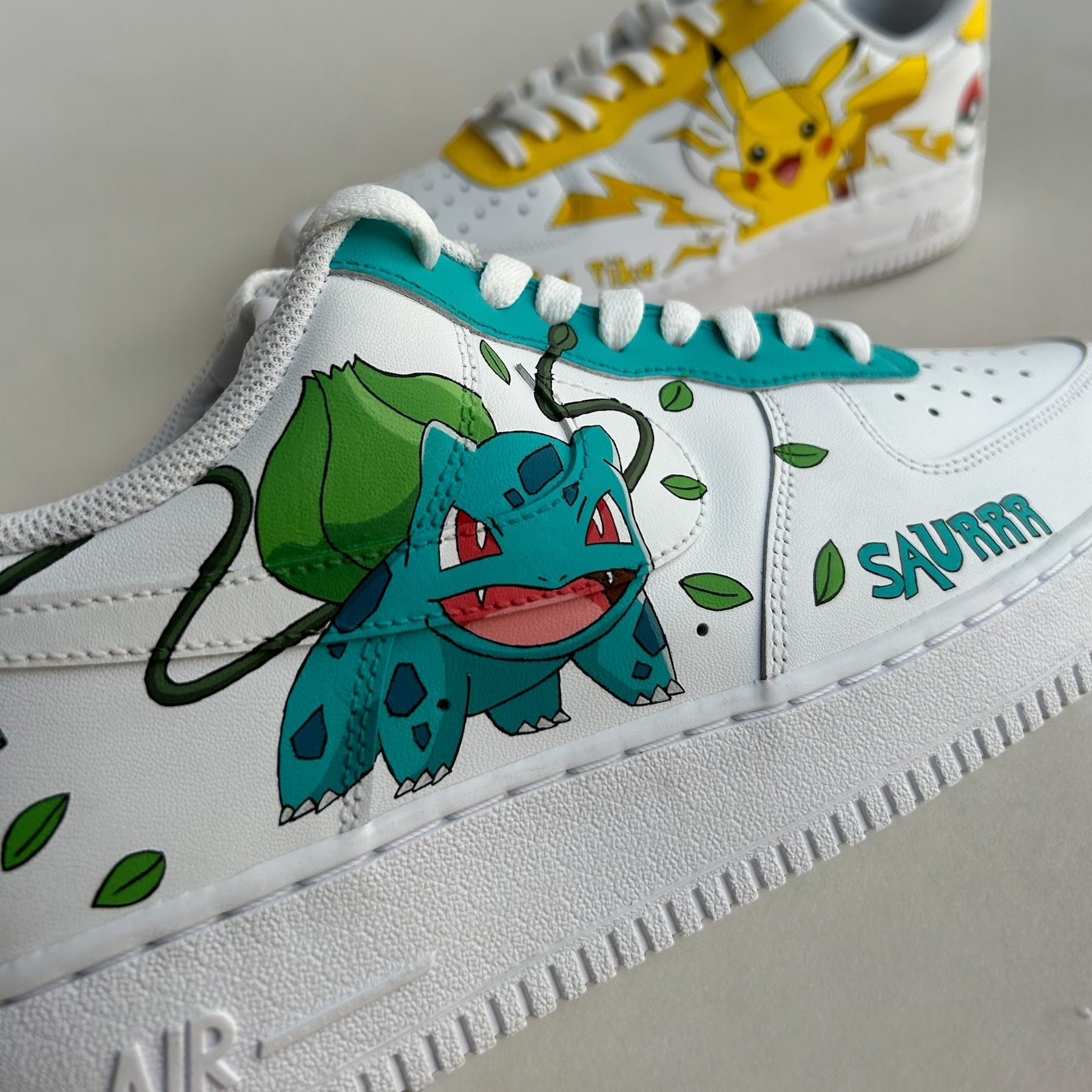 Pikachu and Bulbasaur Pokemon Nike Air Force 1 custom sneakers India