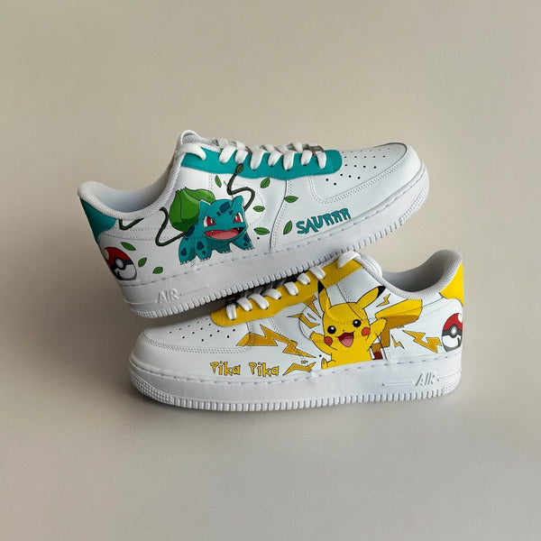 Pikachu and Bulbasaur Pokemon Nike Air Force 1 custom sneakers India
