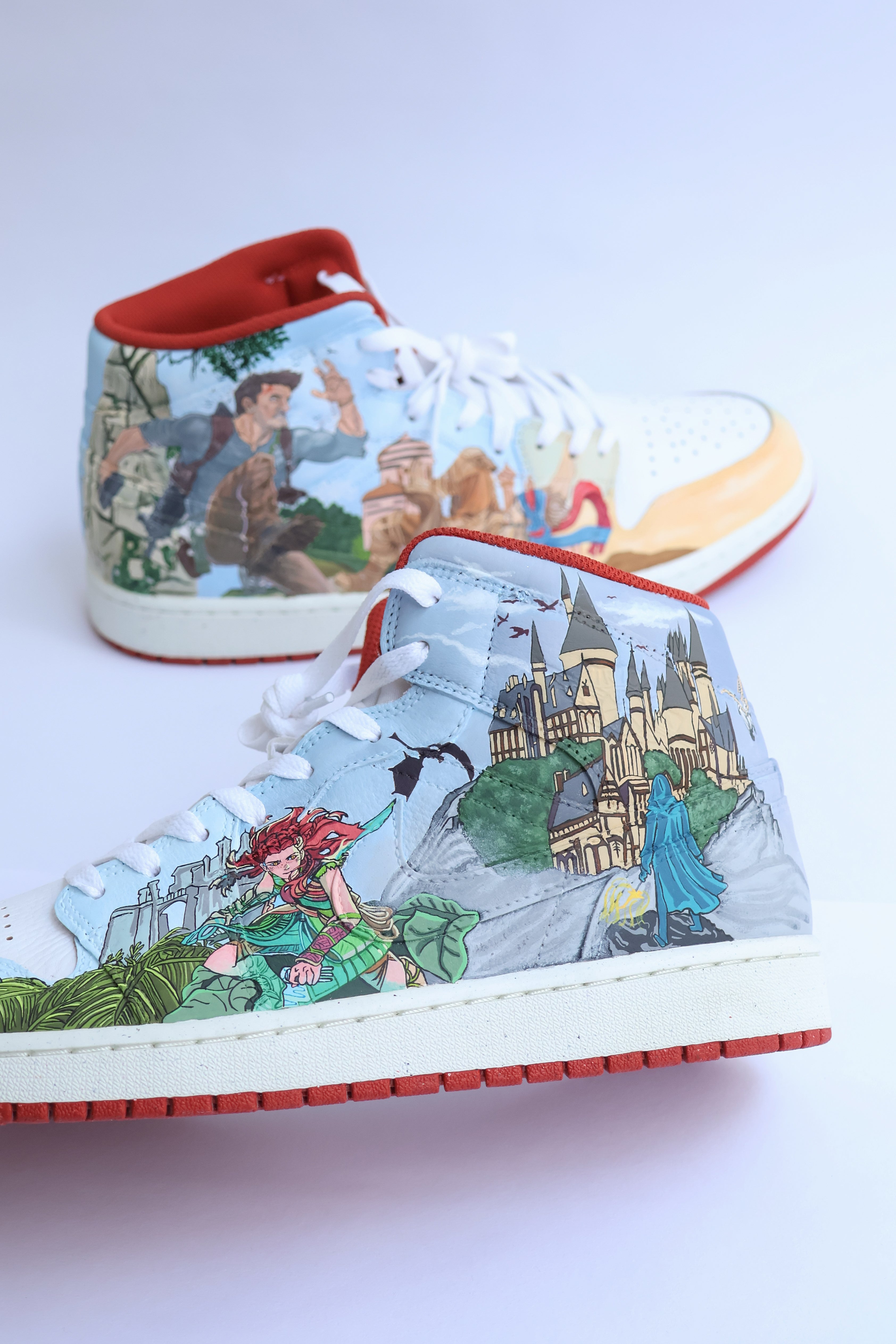 PlayStation Horizon, Hogwarts Legacy, GTA, Prince of Persia, Last of Us, Big Little Planet and Uncharted Nike Air Jordan 1 Mids custom sneakers India