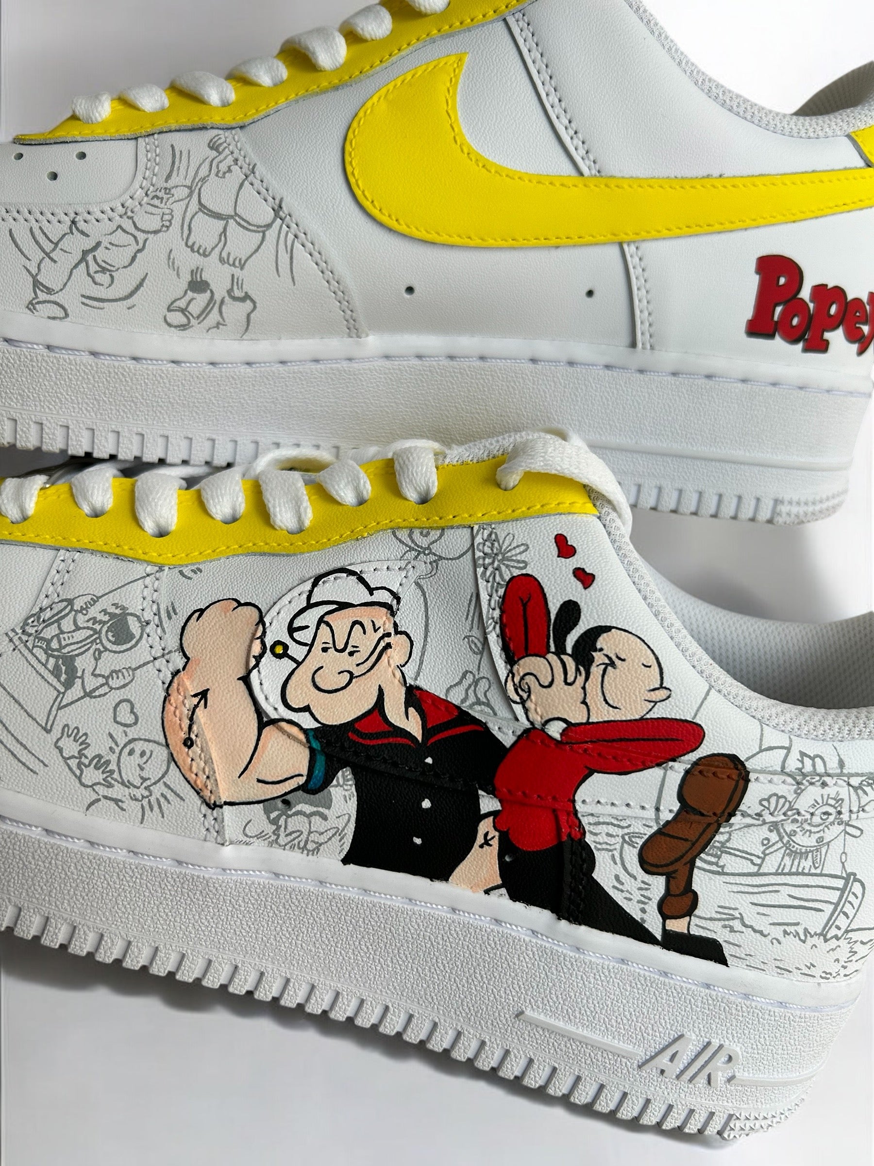 Popeye The Sailor Man Nike Air Force 1 Custom Sneakers India