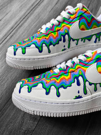 Psychedelic Drip Vibrant Nike Air Force 1 custom sneakers India