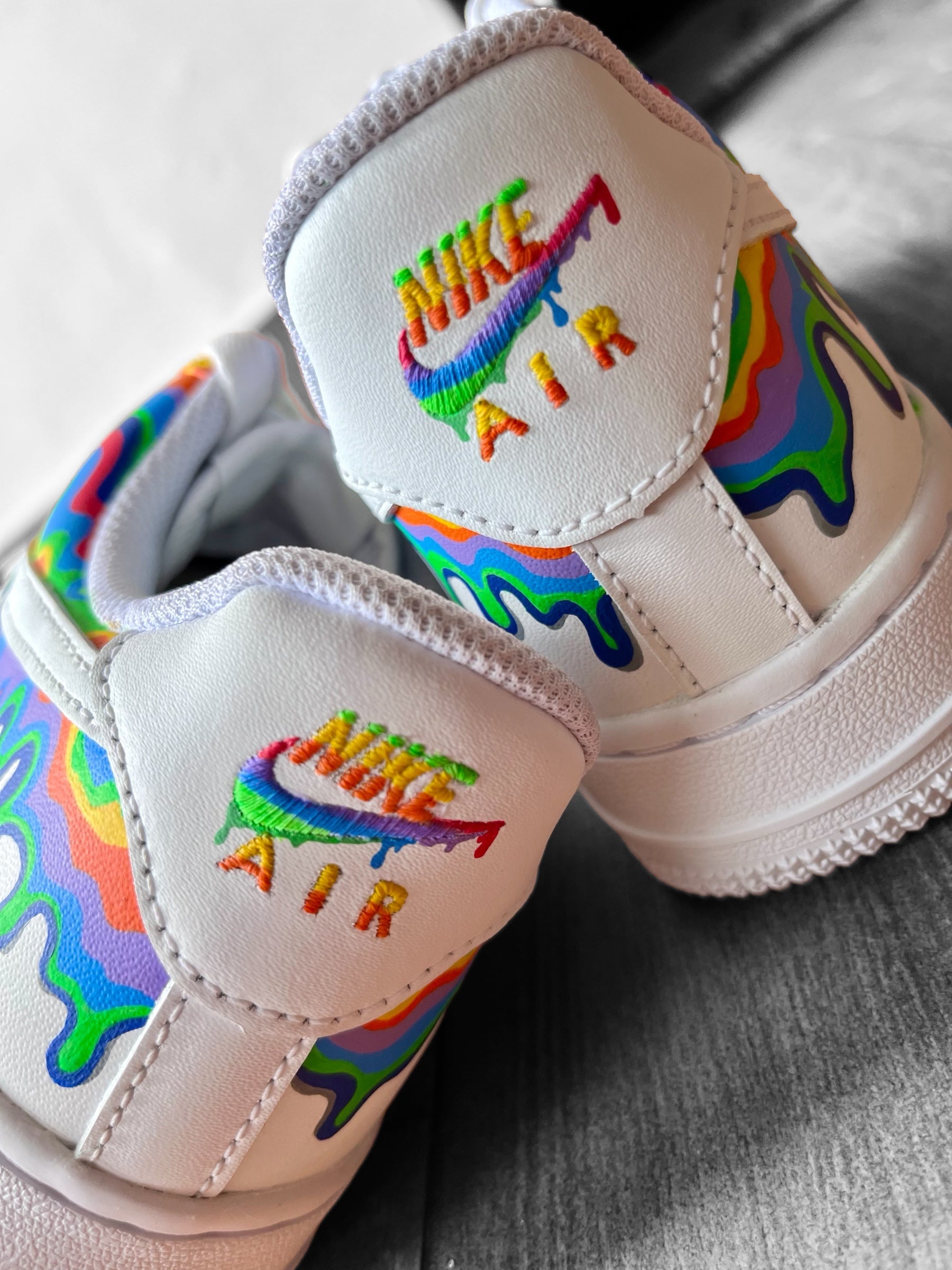 Psychedelic Drip Vibrant Nike Air Force 1 custom sneakers India