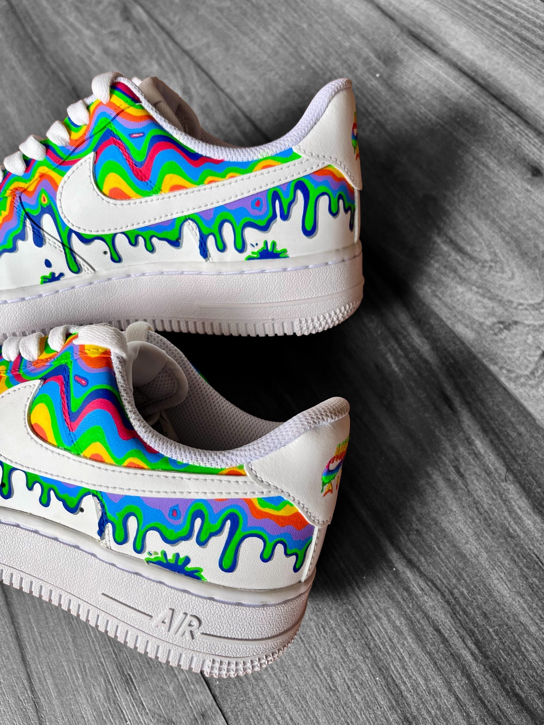 Psychedelic Drip Vibrant Nike Air Force 1 custom sneakers India