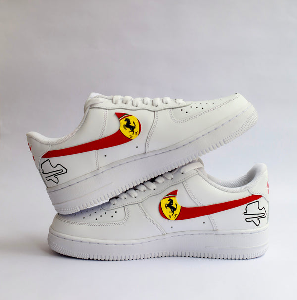 Sebastian Vettel Formula 1 Ferrari Nike Air Force 1 Custom Sneakers India