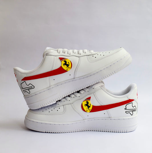 Sebastian Vettel Formula 1 Ferrari Nike Air Force 1 Custom Sneakers India