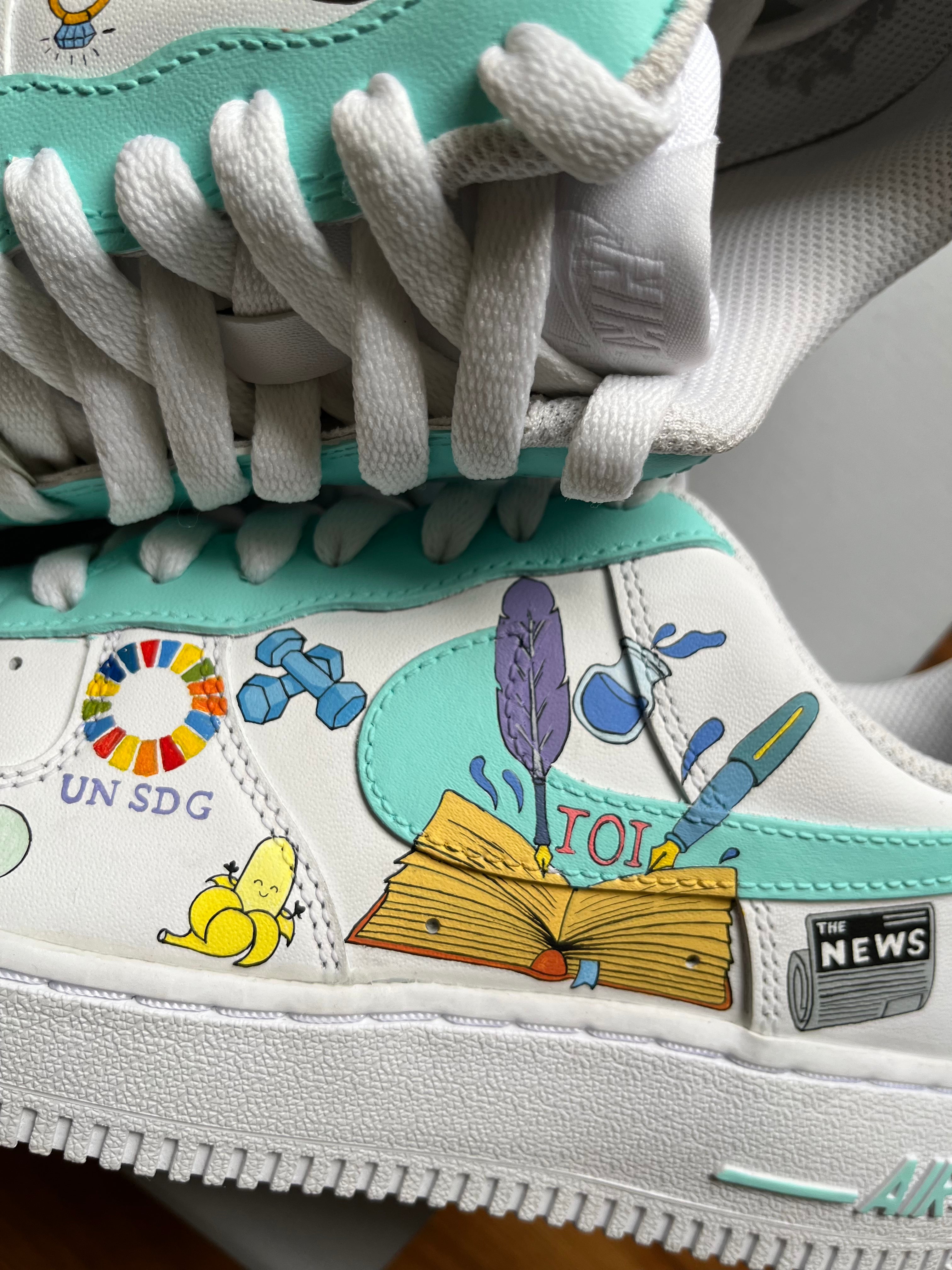 Air force 1 with writing clearance