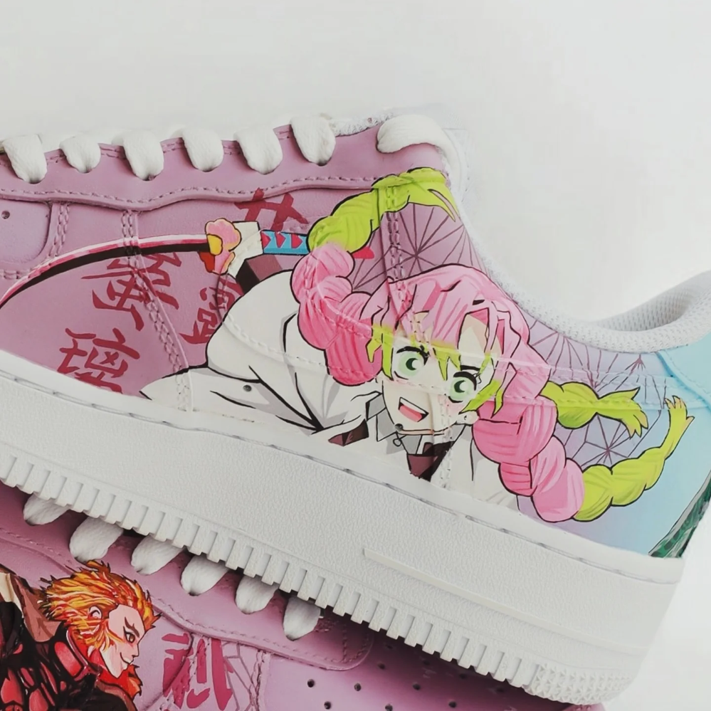 Demon Slayer: Mitsuri X Rengoku custom custom sneakers — medial side view, India