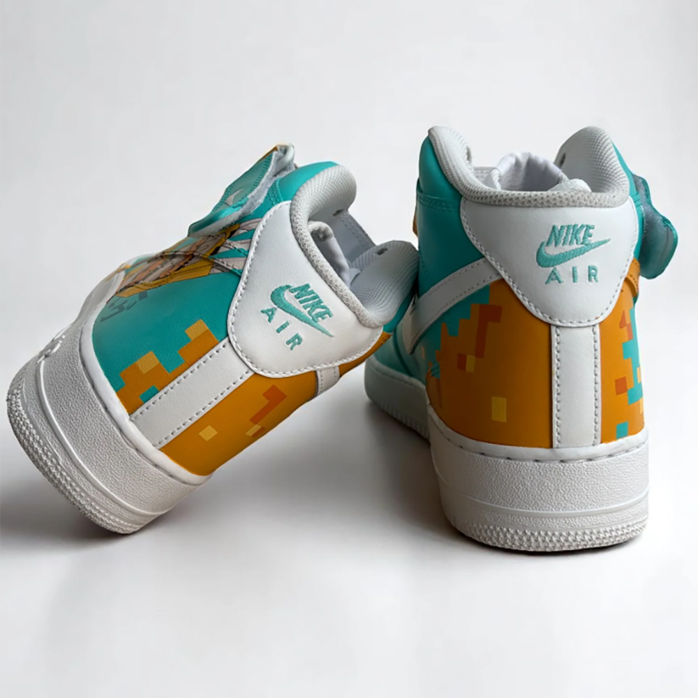 Digimon Evolution custom custom sneakers — medial side view, Digimon Evolution art by Moreiarty, India