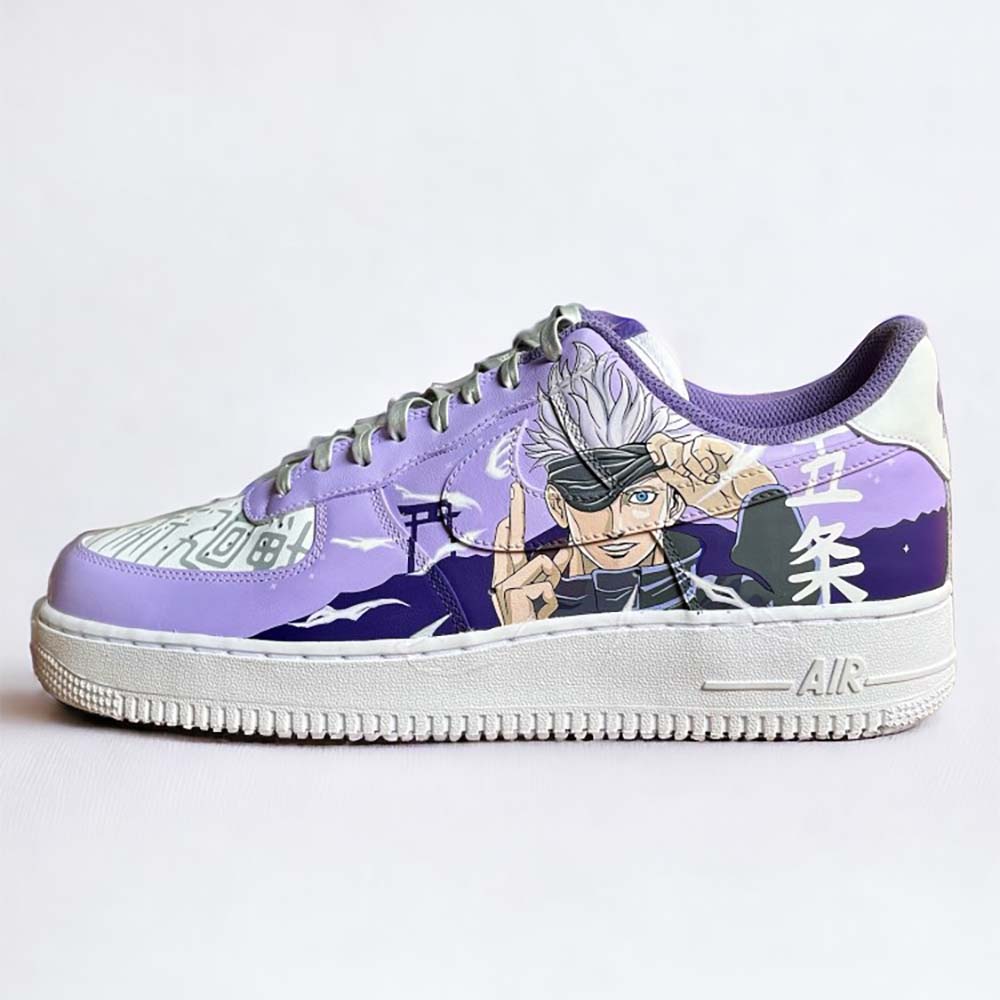 Jujutsu Kaisen AF1s custom nike air force 1 — medial side view, Jujutsu Kaisen AF1s art by Moreiarty, India